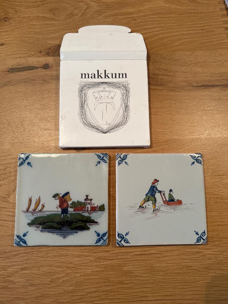 Makkum tegeltjes, Antiek en Kunst, Antiek | Wandborden en Tegels, Verzenden