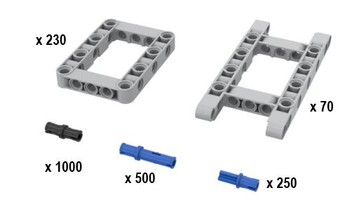 Technisch LEGO (elementen 64178 + 64179) + Gratis pinnetjes, Kinderen en Baby's, Speelgoed | Duplo en Lego, Gebruikt, Lego, Losse stenen