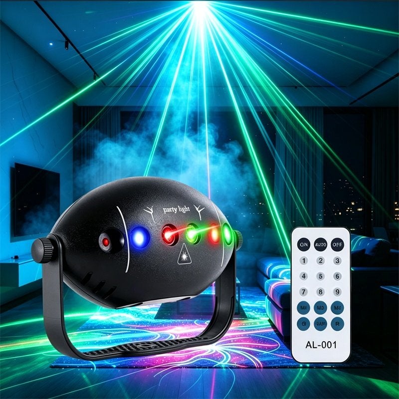 250 mW laser projector (rood / groen) + 3 x Led lichteffect, Ophalen, Nieuw, Laser, Geluidgestuurd