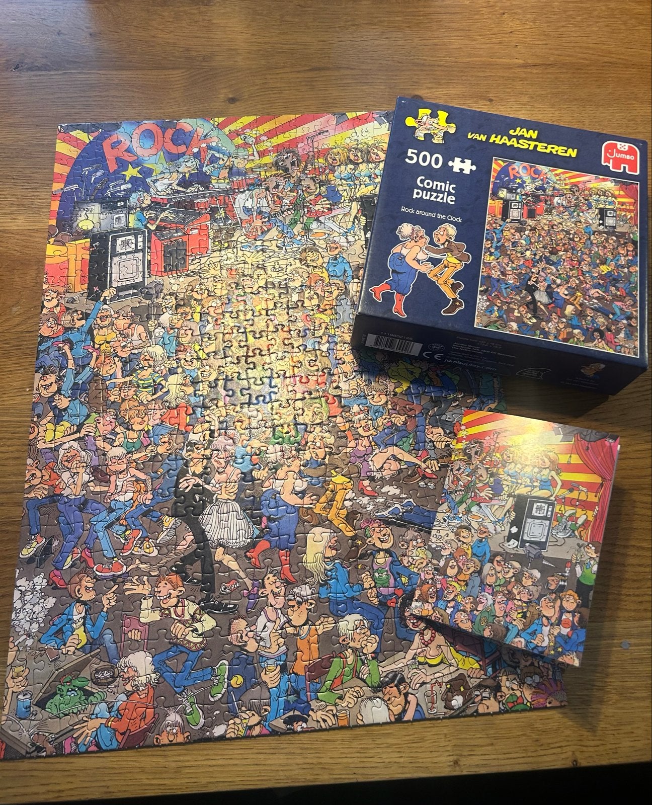 Jan van Haasteren - Rock around the Clock - 500 stukjes, Ophalen of Verzenden, 500 t/m 1500 stukjes, Zo goed als nieuw, Legpuzzel