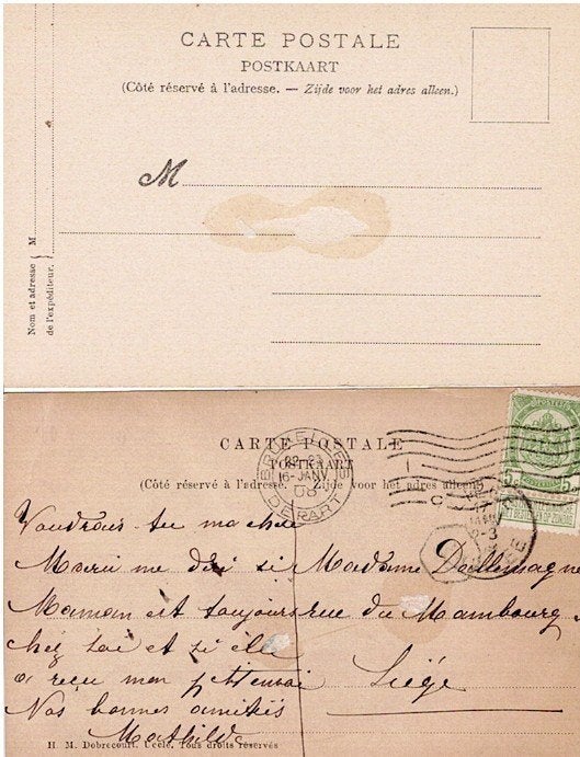 Oude Belgische Ansichtkaart Leopold II en Louise Marie, Verzamelen, Verzenden, Voor 1920, Gelopen, België en Luxemburg
