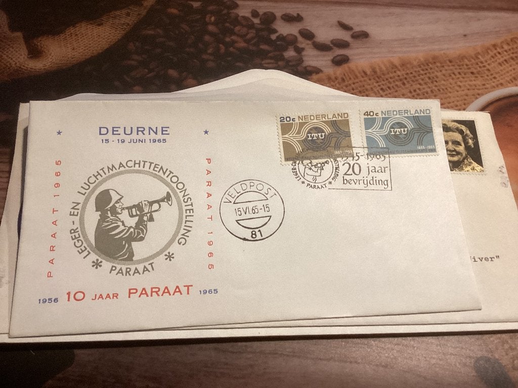 No2407 Veldpost Deurne 15-6-1965 10 jaar paraat5 Nederland, Postzegels en Munten, Ophalen, Onbeschreven, Nederland