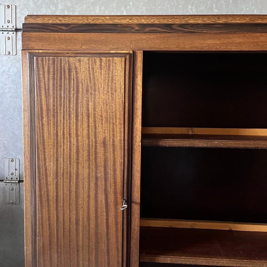 Art deco Amsterdamse Haagse school boekenkast, Ophalen, Haagse school, 100 tot 150 cm, 100 tot 150 cm