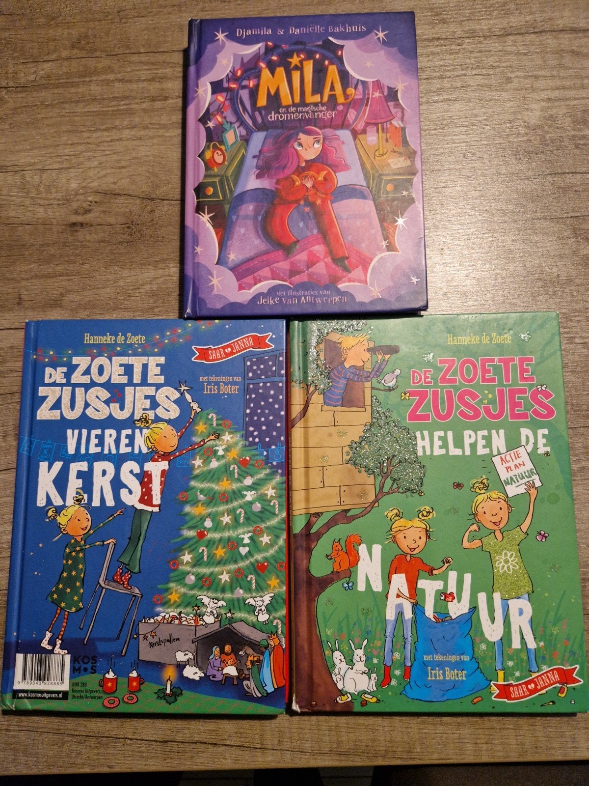 3 kinderboeken: Mila en De Zoete Zusjes, Ophalen of Verzenden, Gelezen, Djamila & Danielle Bakhuis, Hanneke de Zoete, Fictie algemeen