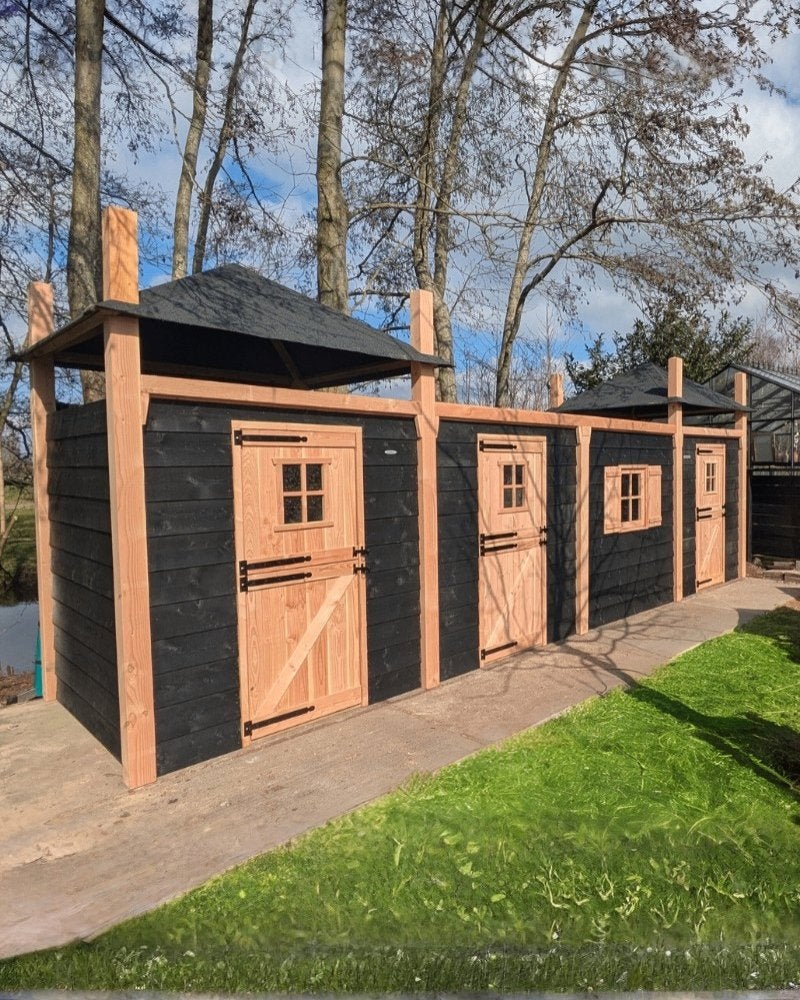 Kippenhok met houten schuur | Danielle | 3 ruimtes | Douglas, Verzenden, Nieuw, Kippenhok of Kippenren