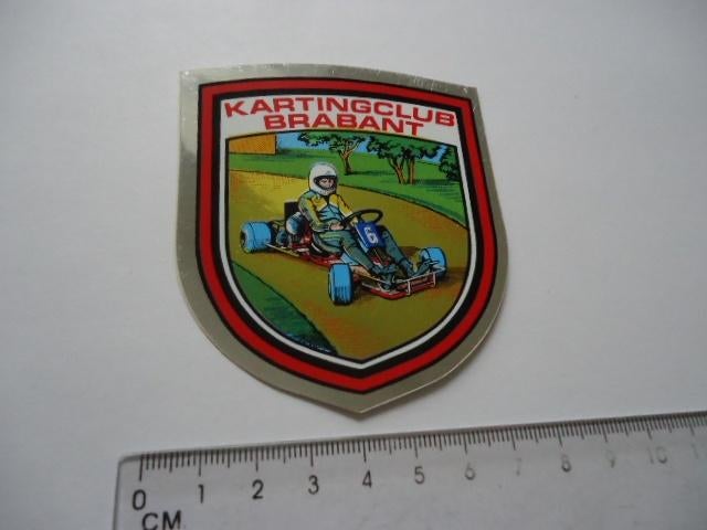 sticker oud KARTING CLub brabant glansschild race retro, Verzenden, Zo goed als nieuw, Bedrijf of Vereniging