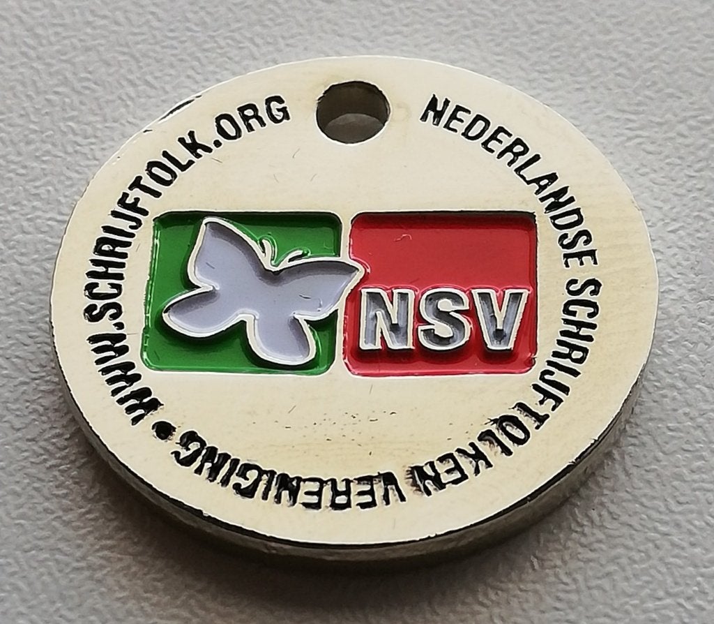 Winkelwagenmuntje van Nederlandse Schrijftolken Vereniging, Verzamelen, Ophalen of Verzenden
