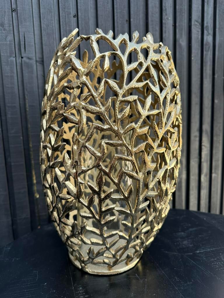 Te Koop grote gouden vaas, Huis en Inrichting, Woonaccessoires | Vazen, Overige materialen, Overige kleuren, Ophalen of Verzenden