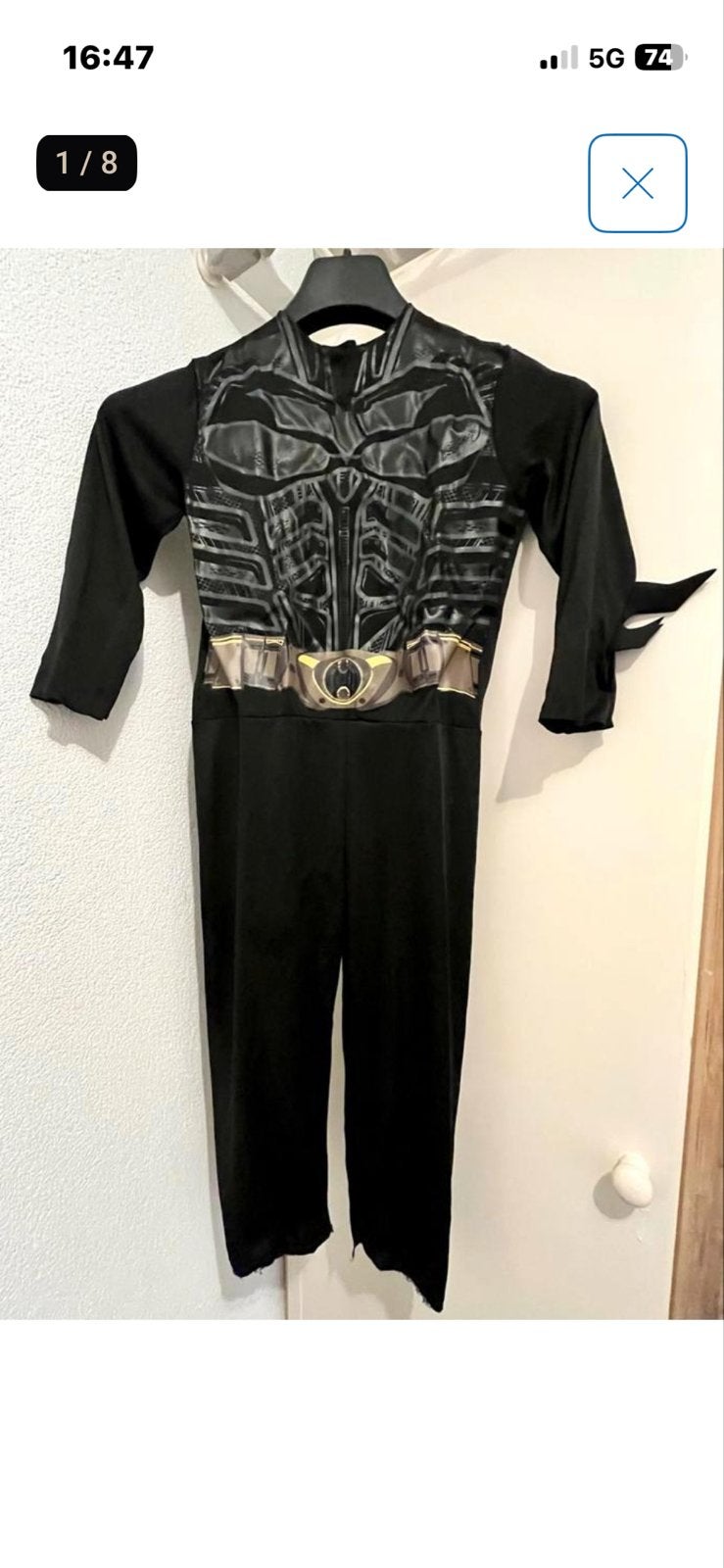 Batman kostuum voor kinderen - compleet met masker en cape, Ophalen of Verzenden, Gebruikt, 122 t/m 128, Jongen of Meisje