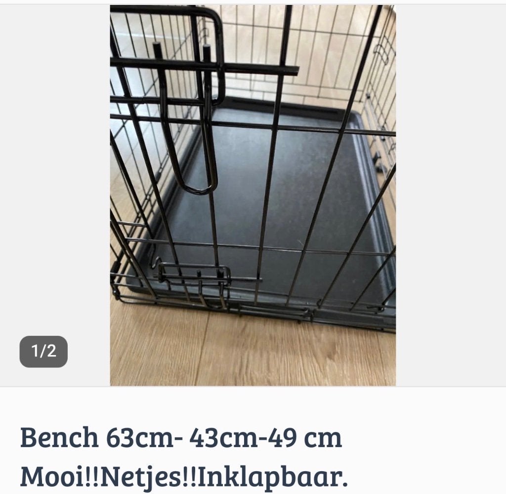 Bench mooi zwart inklapbaar 63 cm/43 cm/ 49 cm., Ophalen, Gebruikt