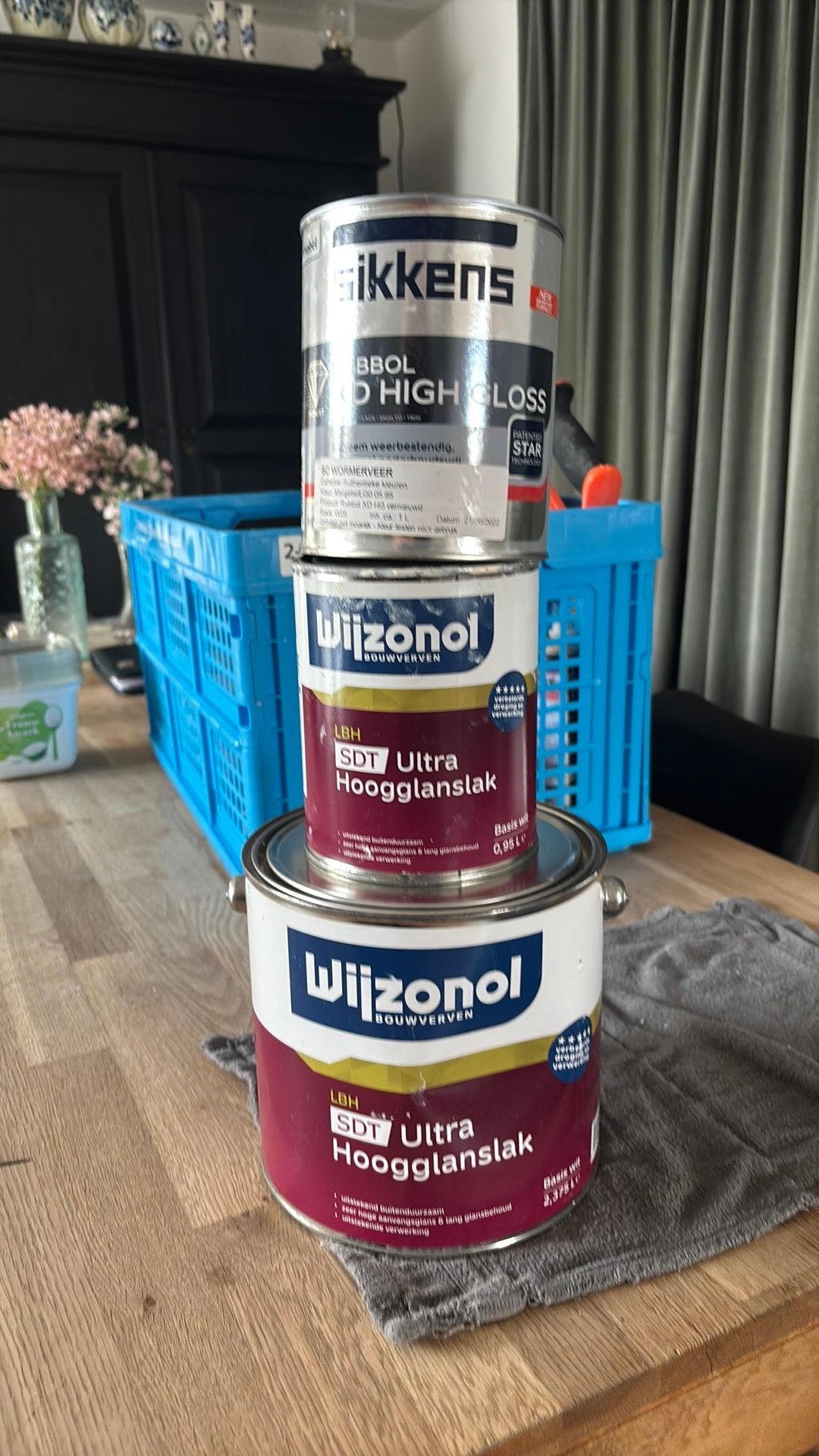 Wijzonol verf buitenverf, Doe-het-zelf en Verbouw, Verf, Beits en Lak, Ophalen of Verzenden, Zo goed als nieuw, Wit, Lak
