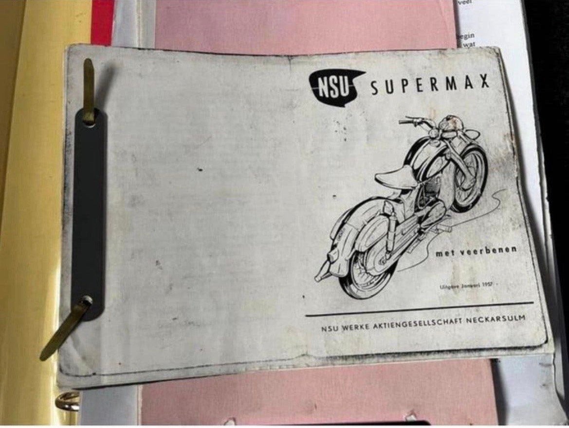 Vintage Handleiding NSU SuperMax 1957 gekopieerd, Ophalen of Verzenden, Overige merken