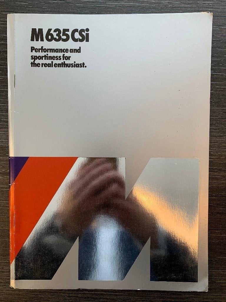 Brochure folder BMW M 635 CSi 1984 in goede staat, Ophalen of Verzenden, Zo goed als nieuw, BMW, BMW