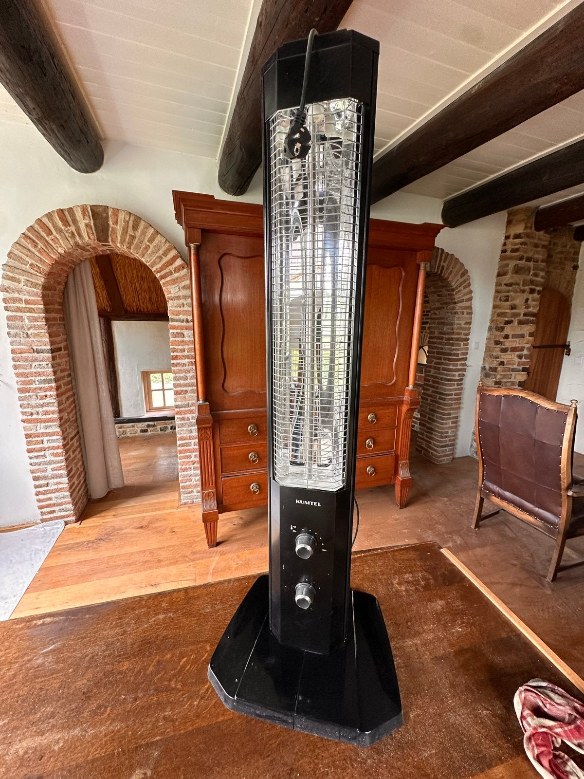 KUMTEL Elektrische Kachel 1200W - Zwart, Ophalen, Gebruikt, Overige soorten, Elektrisch