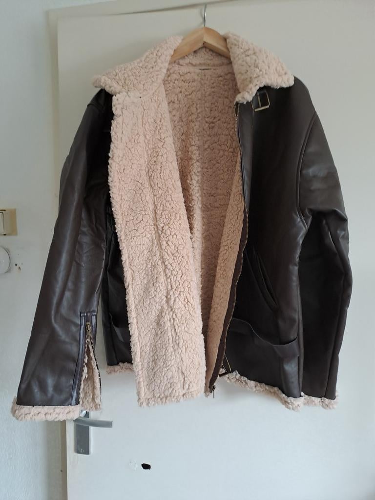 Bruine pilotenjas met teddy voering 5xl, Maat 38/40 (M), Bruin, Ophalen of Verzenden, Onbekend