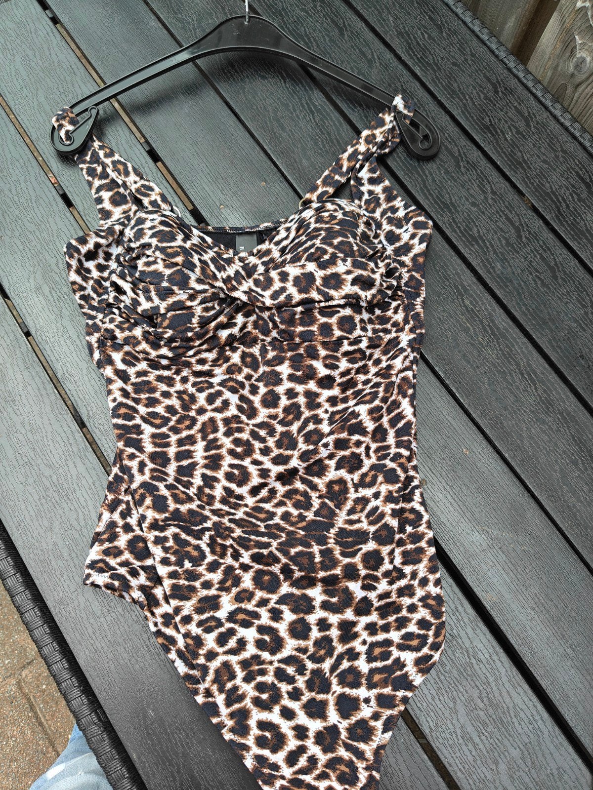 MS Mode Badpak Panterprint Maat 42, Kleding | Dames, Badmode en Zwemkleding, Bruin, Badpak, Ophalen of Verzenden, Zo goed als nieuw