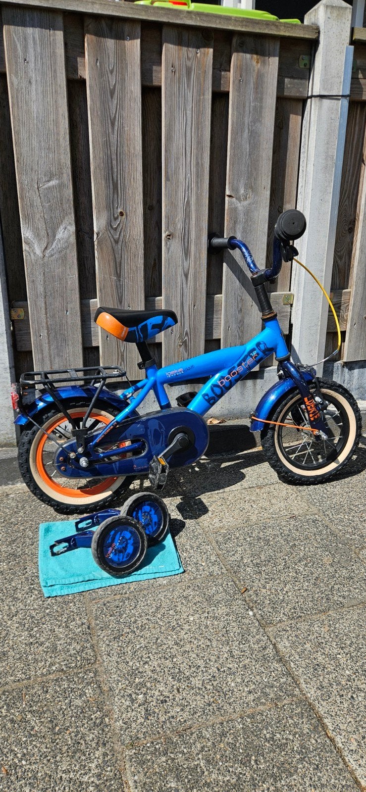 Loekie Booster 12 inch jongensfiets met zijwieltjes, Terugtraprem, Gebruikt, Minder dan 49 cm, Ophalen