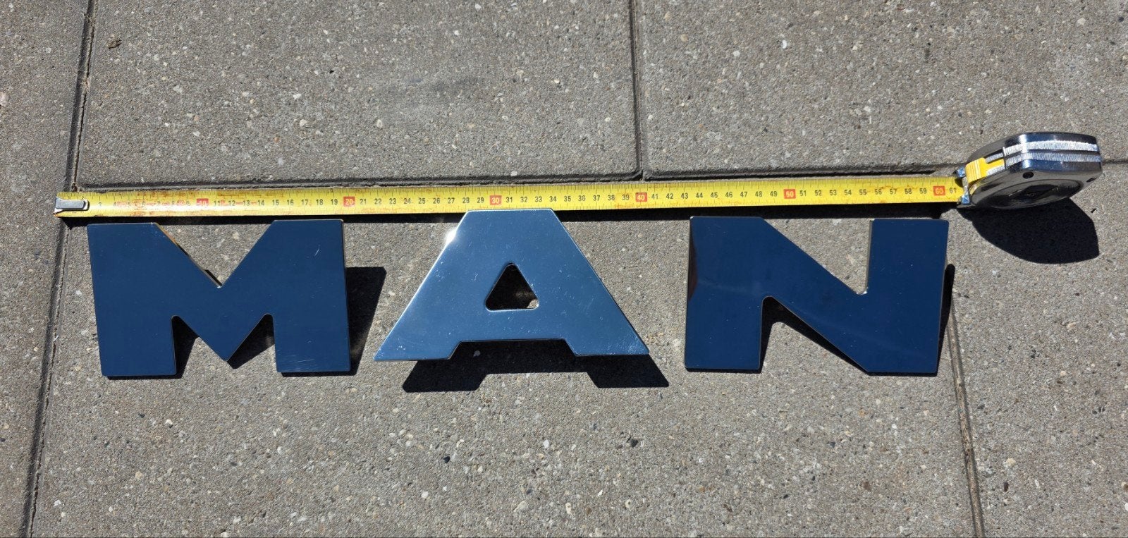 MAN logo letters rvs, Ophalen of Verzenden, Auto's