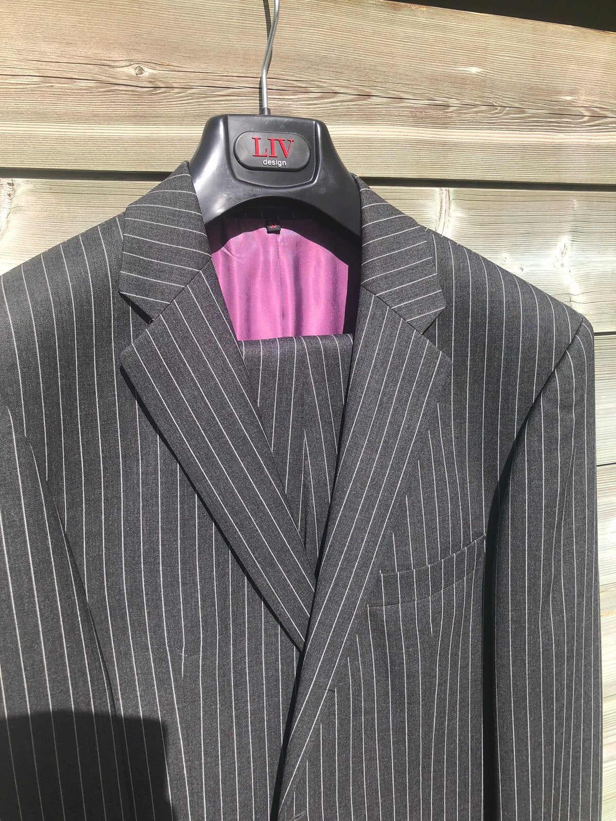 Krijtstreep kostuum maat 53 en maat 55 NIEUW, Kleding | Heren, Ophalen of Verzenden, Nieuw, Maat 52/54 (L), Grijs