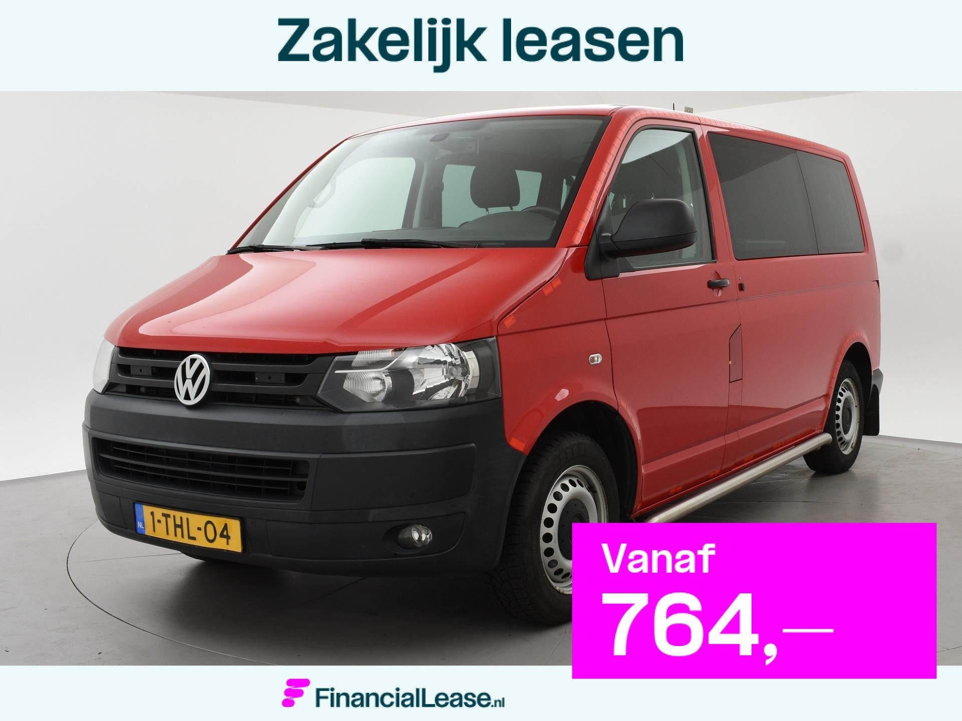 Volkswagen Transporter Kombi 2.0 TDI 140 PK DSG AUT. L1H1 PE, Euro 5, Stof, Gebruikt, 241 €/maand