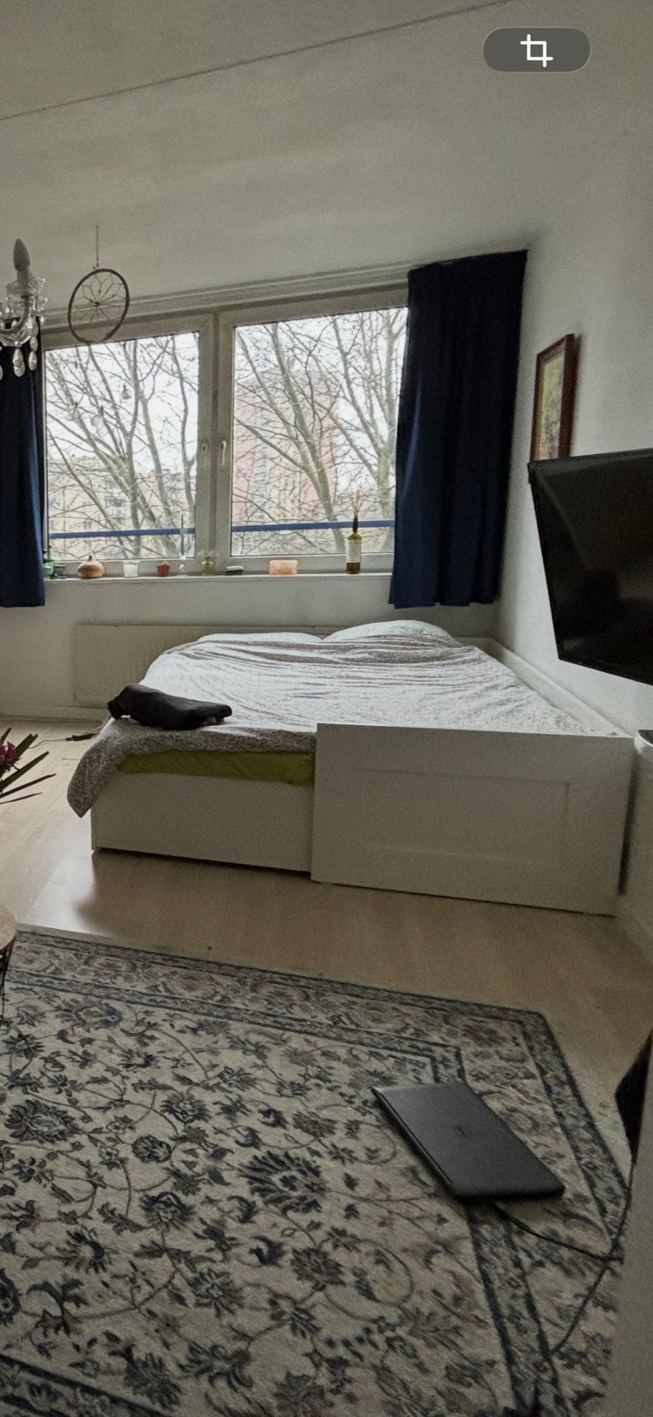 Ikea bedbank met lades - Gedemonteerd, Ophalen, Gebruikt, Wit, Tweepersoons
