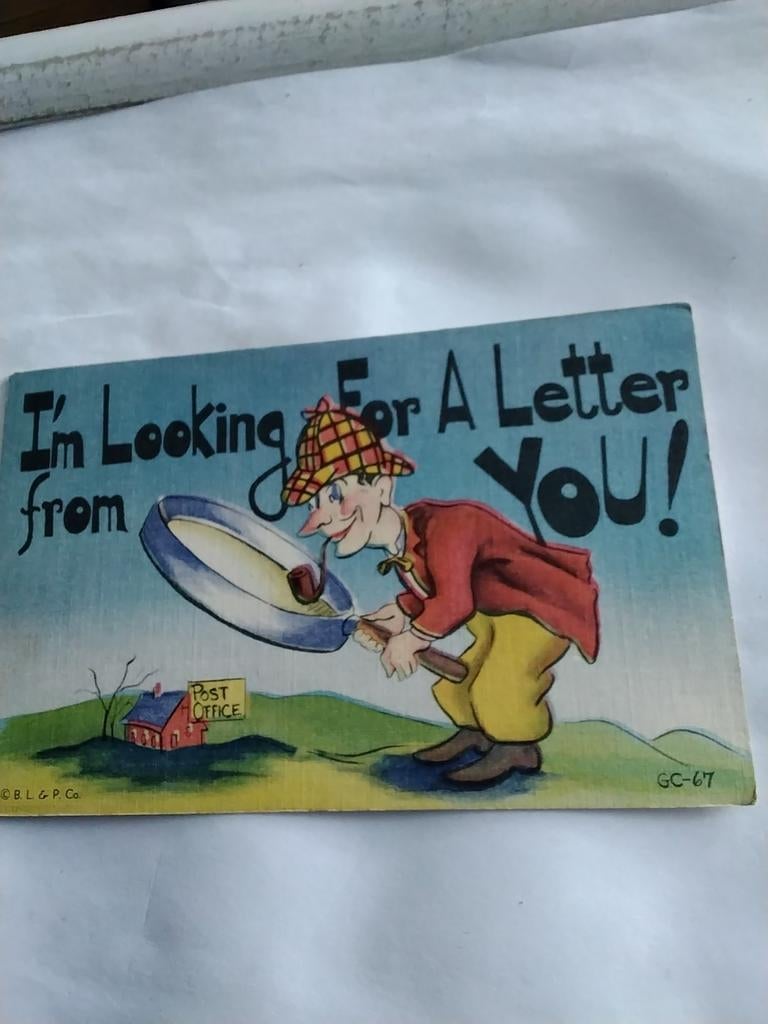 I'M LOOKING FOR A LETTER.  YOU!, Ophalen of Verzenden, Voor 1920, Overige thema's