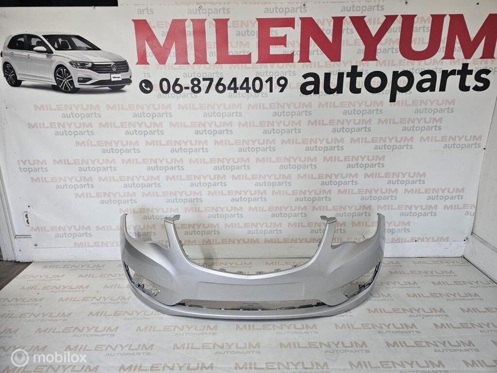 Voorbumper imitatie wit 176 Opel KARL ('15-'19), Auto-onderdelen, Voorbumper, Voor, Opel, Nieuw