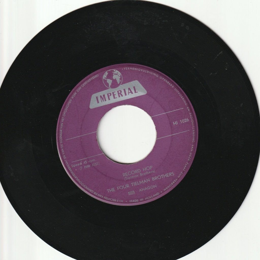 The Four Tielman Brothers- Record Hop & Swing It Up Indorock, Cd's en Dvd's, Vinyl Singles, Ophalen, Gebruikt, Pop