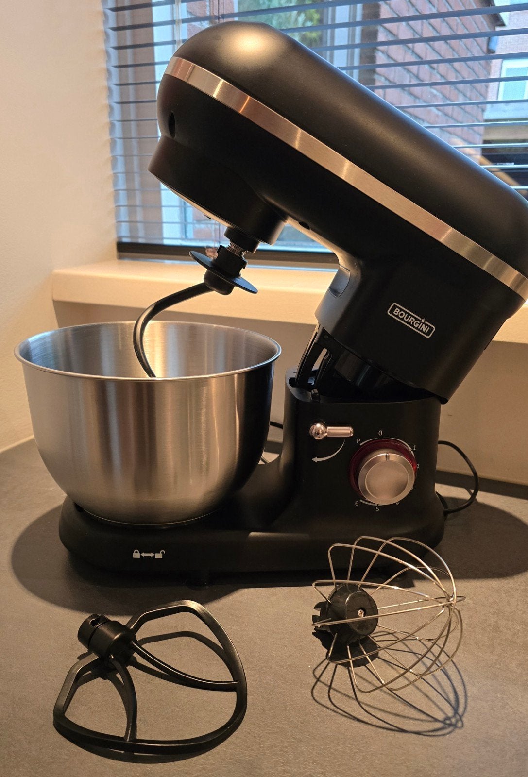 Bourgini Keukenmachine Zwart, 4 liter of meer, Gebruikt, 3 snelheden of meer, Ophalen of Verzenden