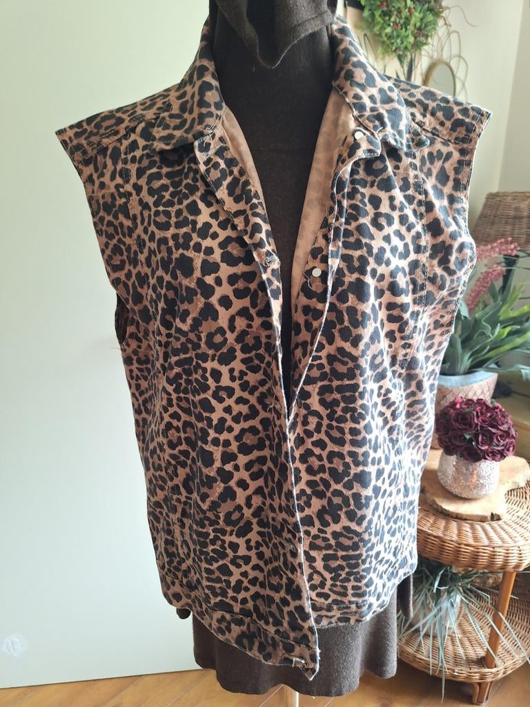 Bodywarmer xl panterprint, Ophalen of Verzenden, Zo goed als nieuw, Maat 46/48 (XL) of groter, Bruin