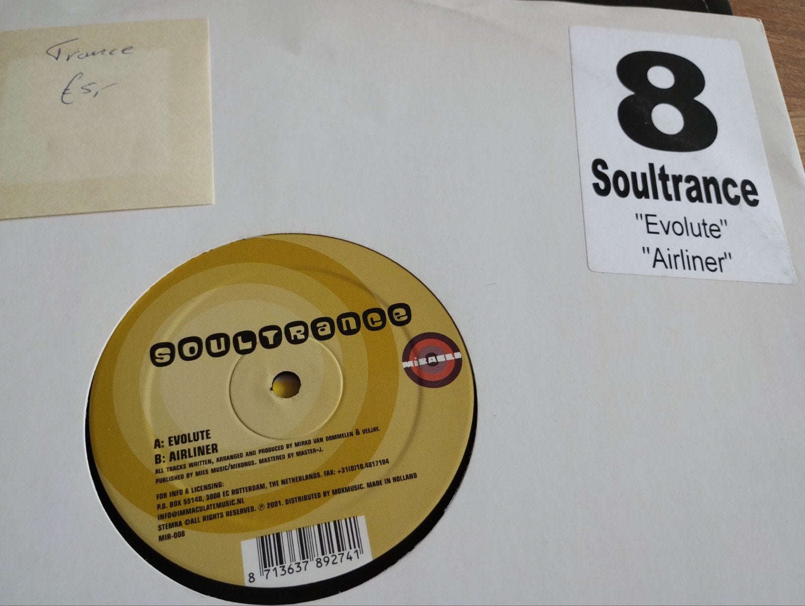 Soultrance - Evolute / Airliner (Trance 12" Vinyl), Cd's en Dvd's, Vinyl | Dance en House, LP, Gebruikt, Trance, Ophalen of Verzenden