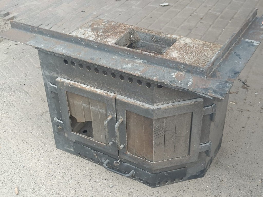 Gietijzeren kachel, Huis en Inrichting, Kachels, Gebruikt, Inbouw, Houtkachel, Hout, Ophalen