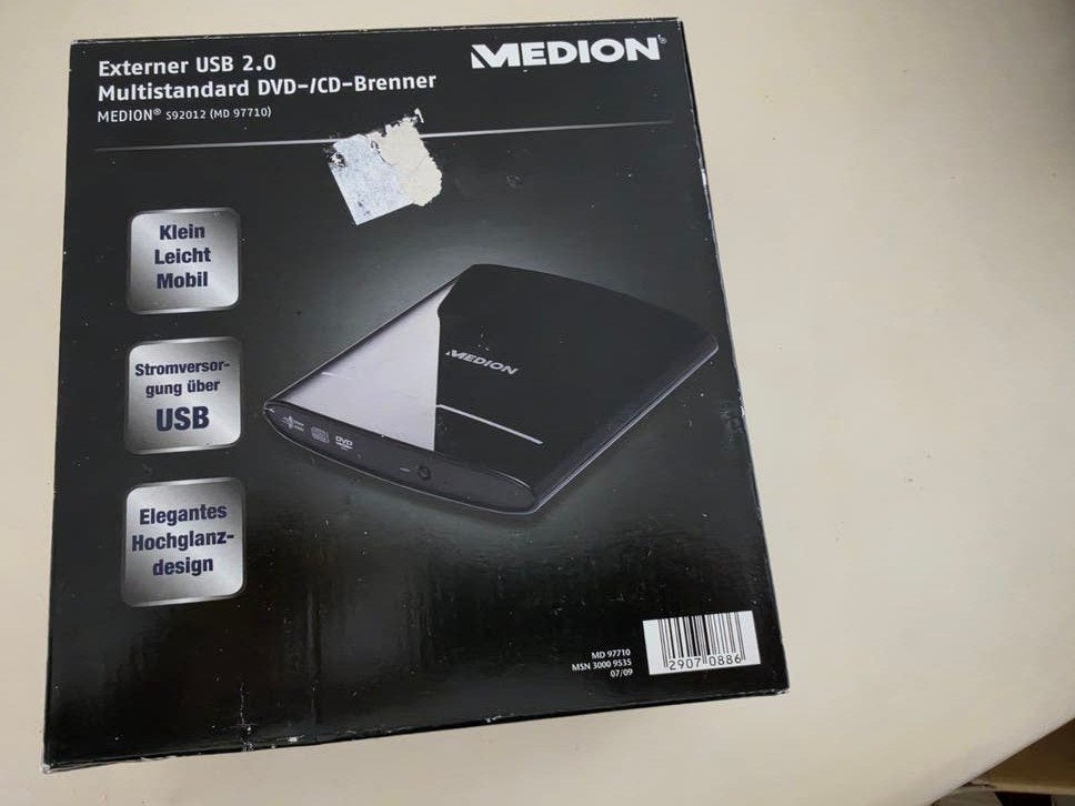 Medion Externe USB 2.0 DVD/CD-brander - Compact & Mobiel, Dvd, Nieuw, Ophalen of Verzenden, Windows