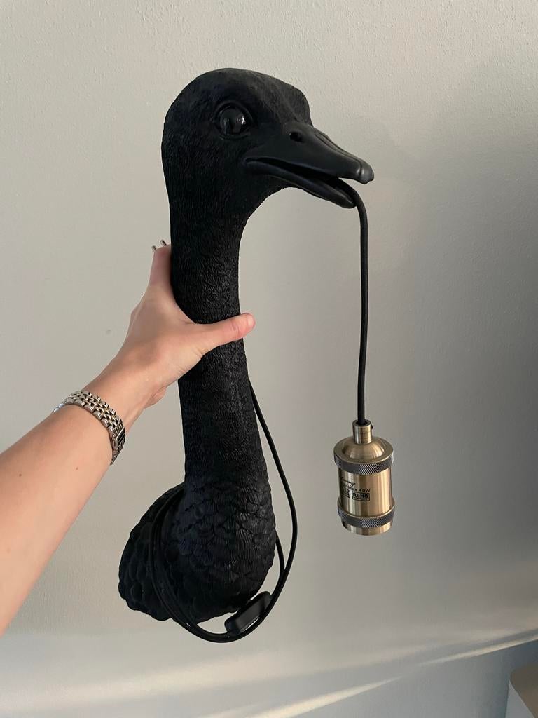 Bijzondere Zwarte Gans Lamp - Decoratieve Verlichting, Huis en Inrichting, Ophalen, Gebruikt