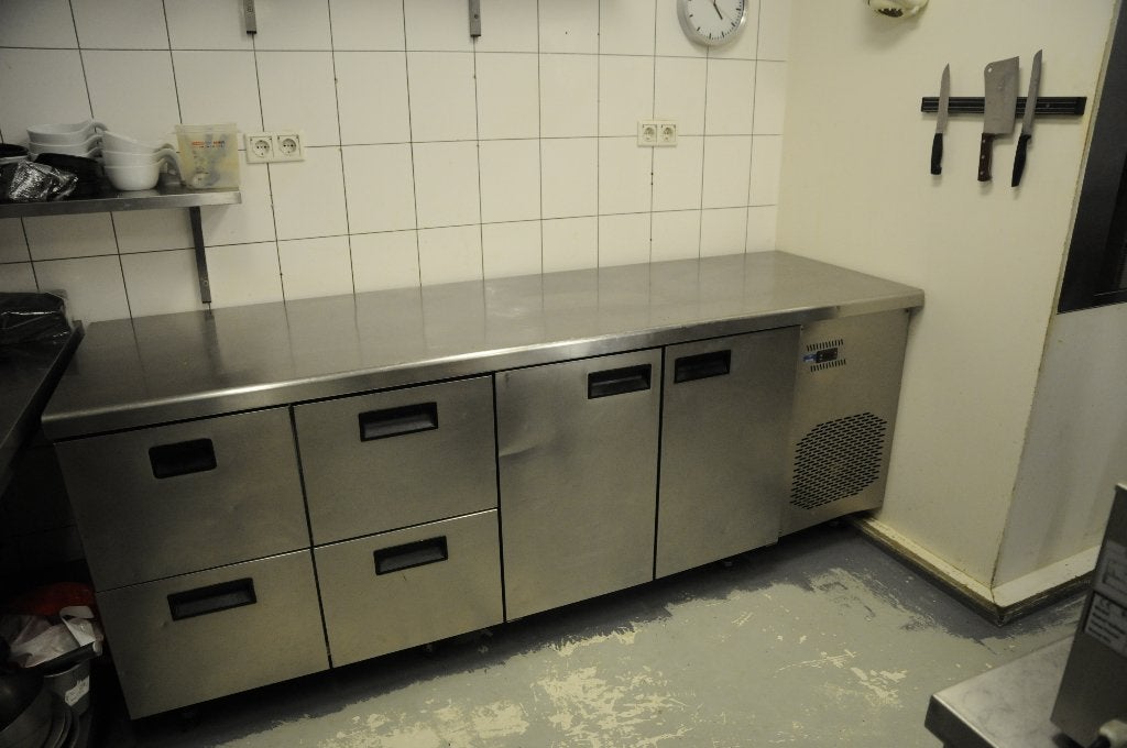 Professionele RVS Koelwerkbank met Lades en Deuren, 200 liter of meer, 60 cm of meer, Ophalen, 85 tot 120 cm