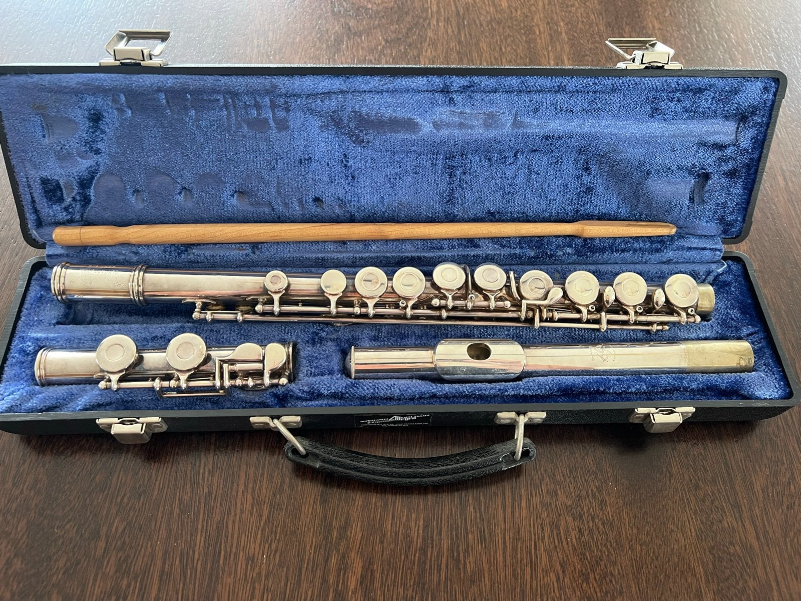 Gemeinhardt Dwarsfluit met koffer en metronome meter, Ophalen of Verzenden, Gebruikt, Dwarsfluit, Met koffer of tas