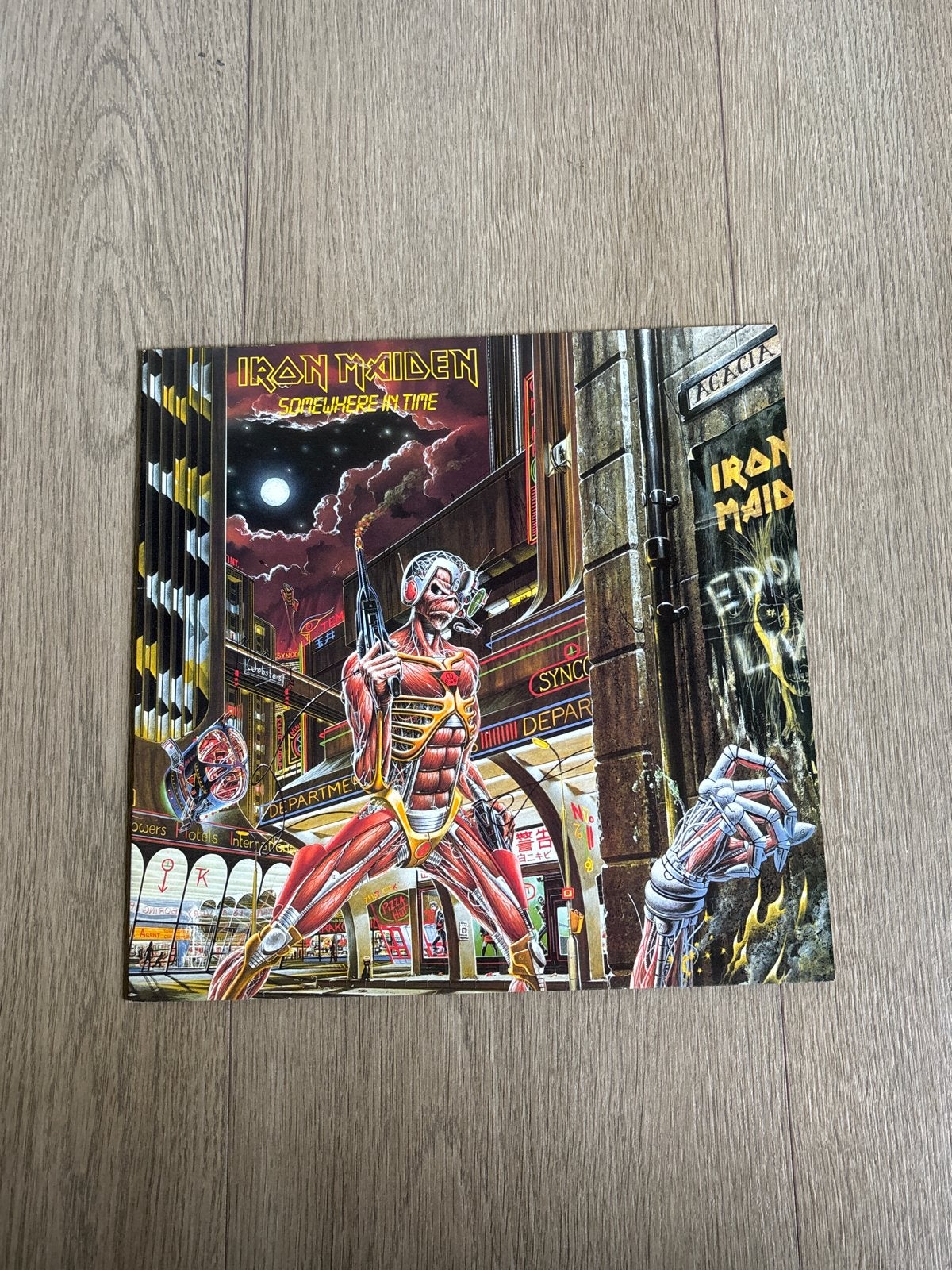 Iron Maiden - Somewhere in Time LP (1986), LP, Gebruikt, Hard Rock, Originele persing