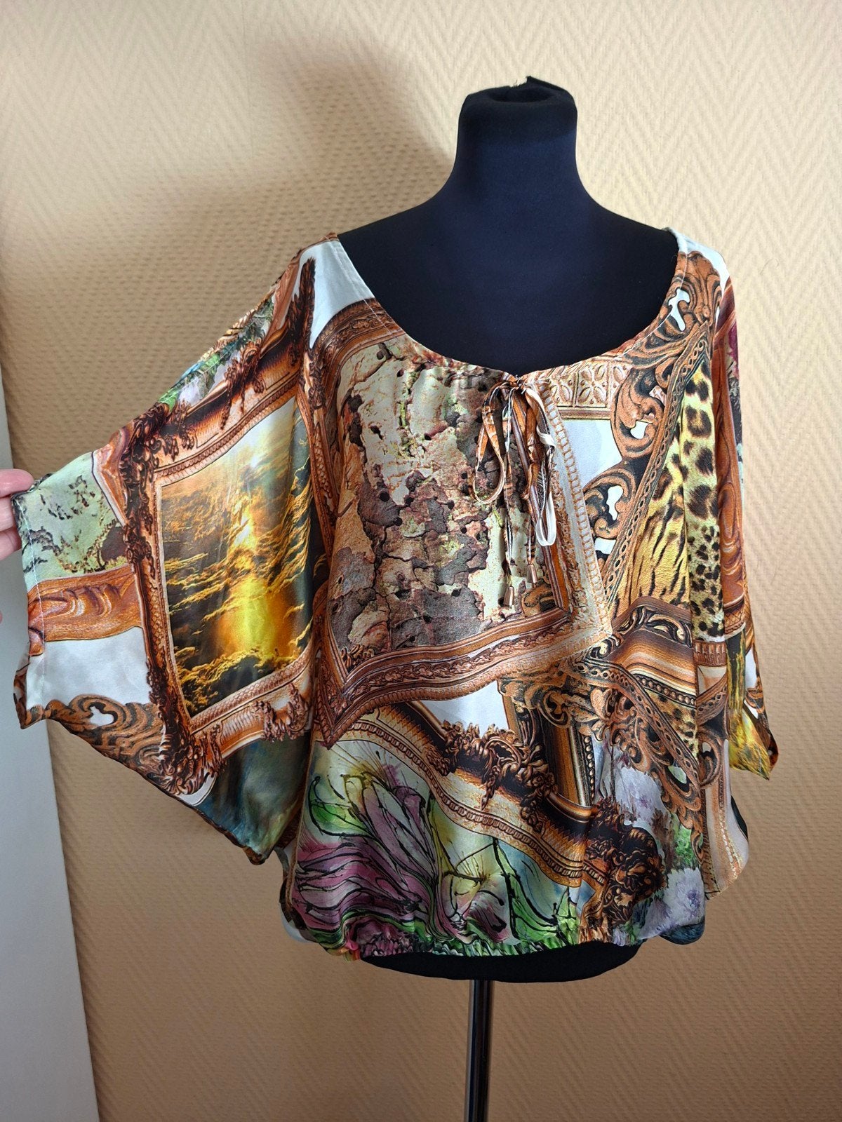 Ambika Blouse met Open Schouders - Maat M, Maat 38/40 (M), Meerkleurig, Ophalen of Verzenden, Zo goed als nieuw