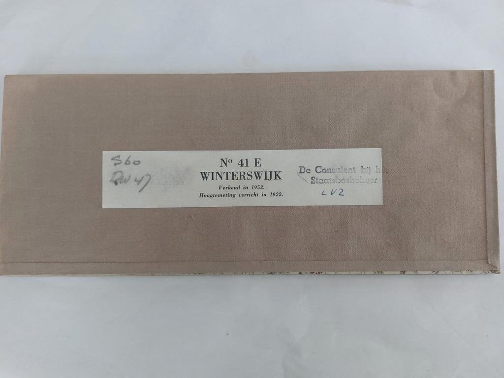 41E Stafkaart op linnen uit 1955 van Winterswijk en omgeving, Ophalen of Verzenden, 1800 tot 2000, Nederland, Departement van Defensie