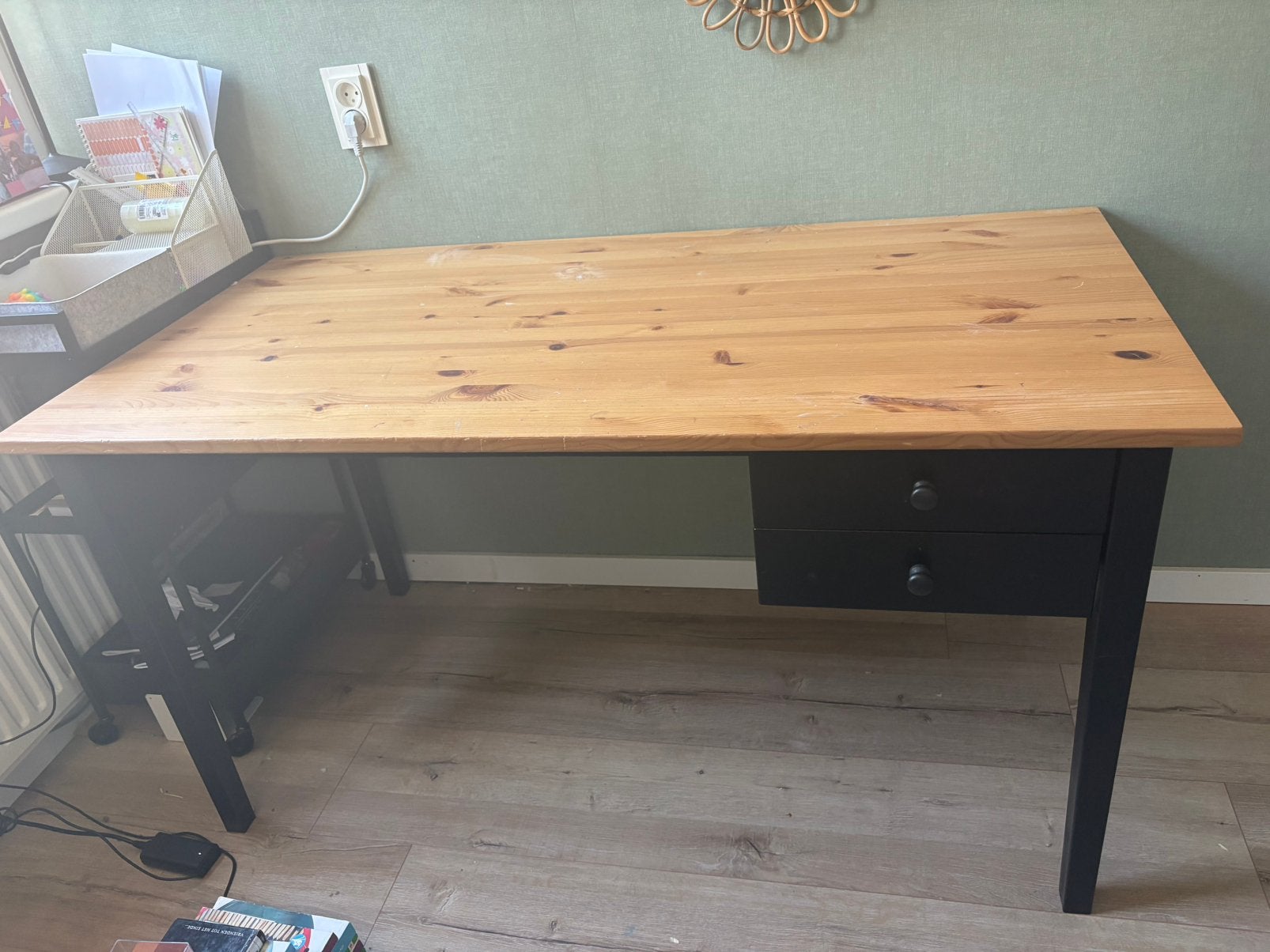 Ikea arkelstorp bureau, Ophalen, Zwart, Gebruikt, Hout