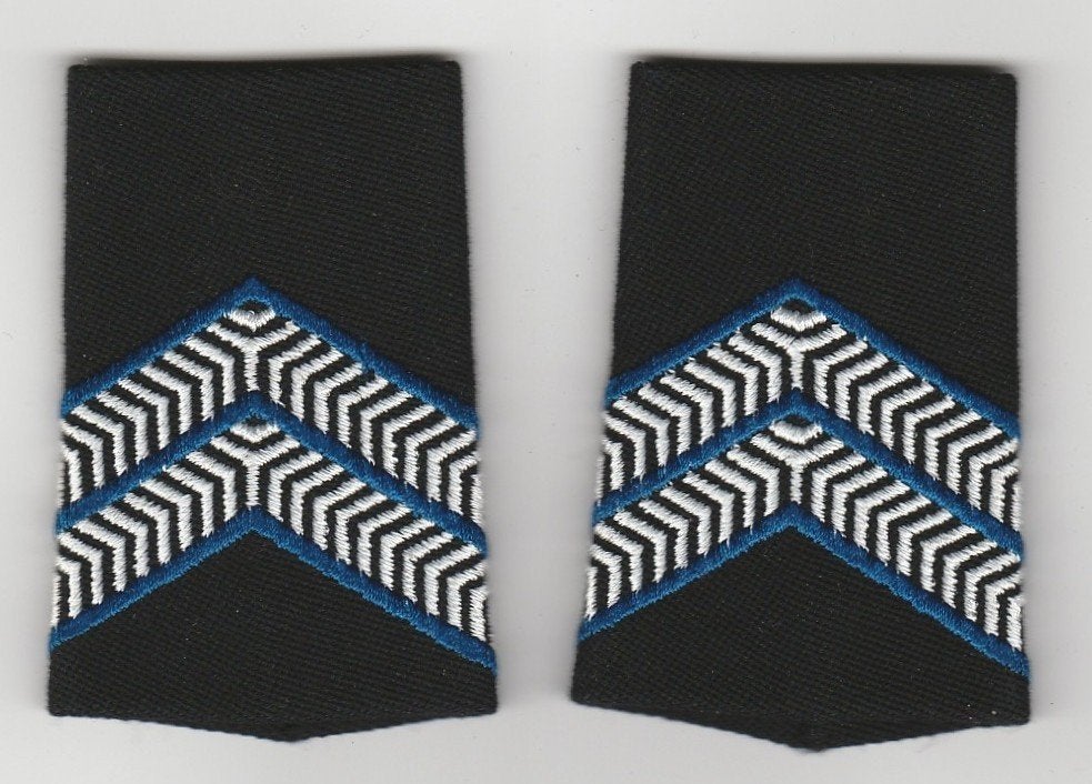 Set rang Marechaussee (KMar) - Marechaussee 1e kl (zwart, ta, Ophalen of Verzenden, Marechaussee, Nederland, Embleem of Badge