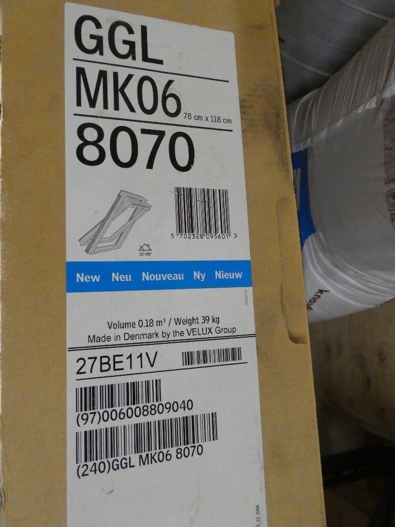 3x velux dakraam GGL MK06 (8070) met gootstukken en manchet, Ophalen, Dubbelglas, Minder dan 80 cm, 80 tot 120 cm