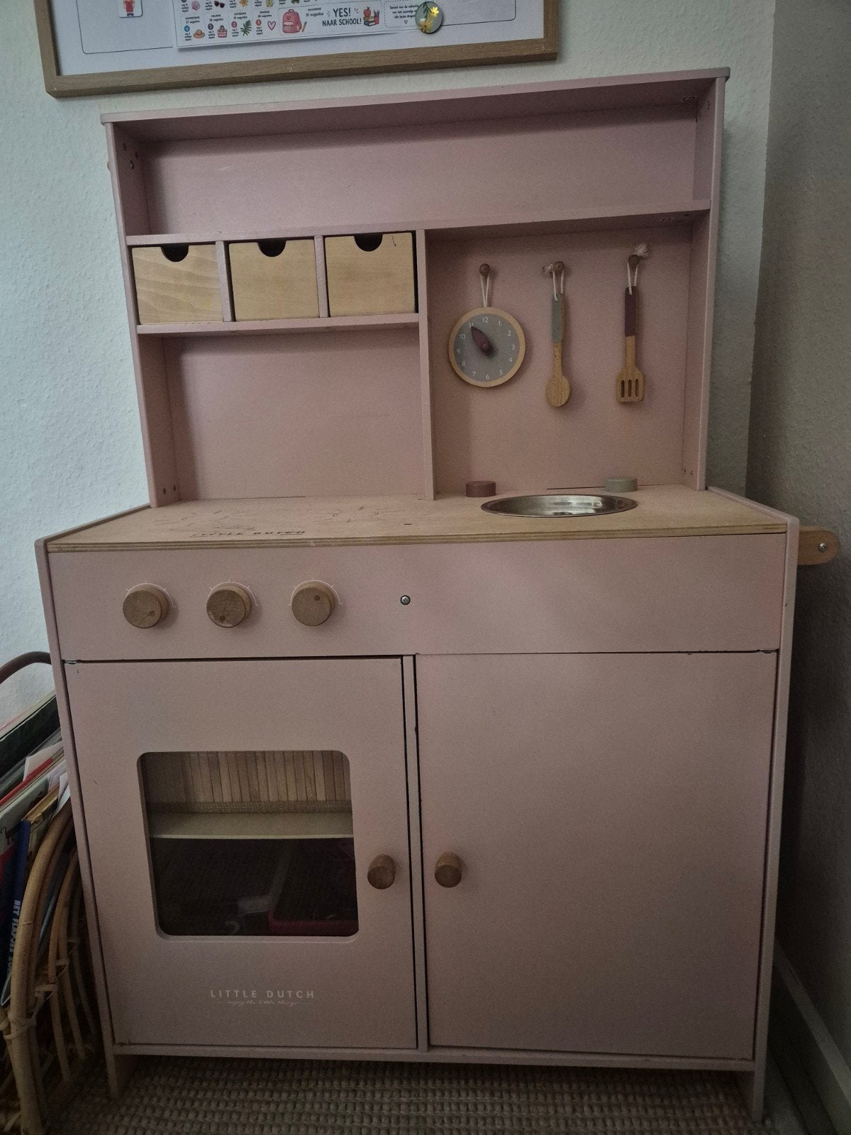 Little Dutch Houten Speelkeuken - Roze, Ophalen, Gebruikt, Hout, Speelkeuken