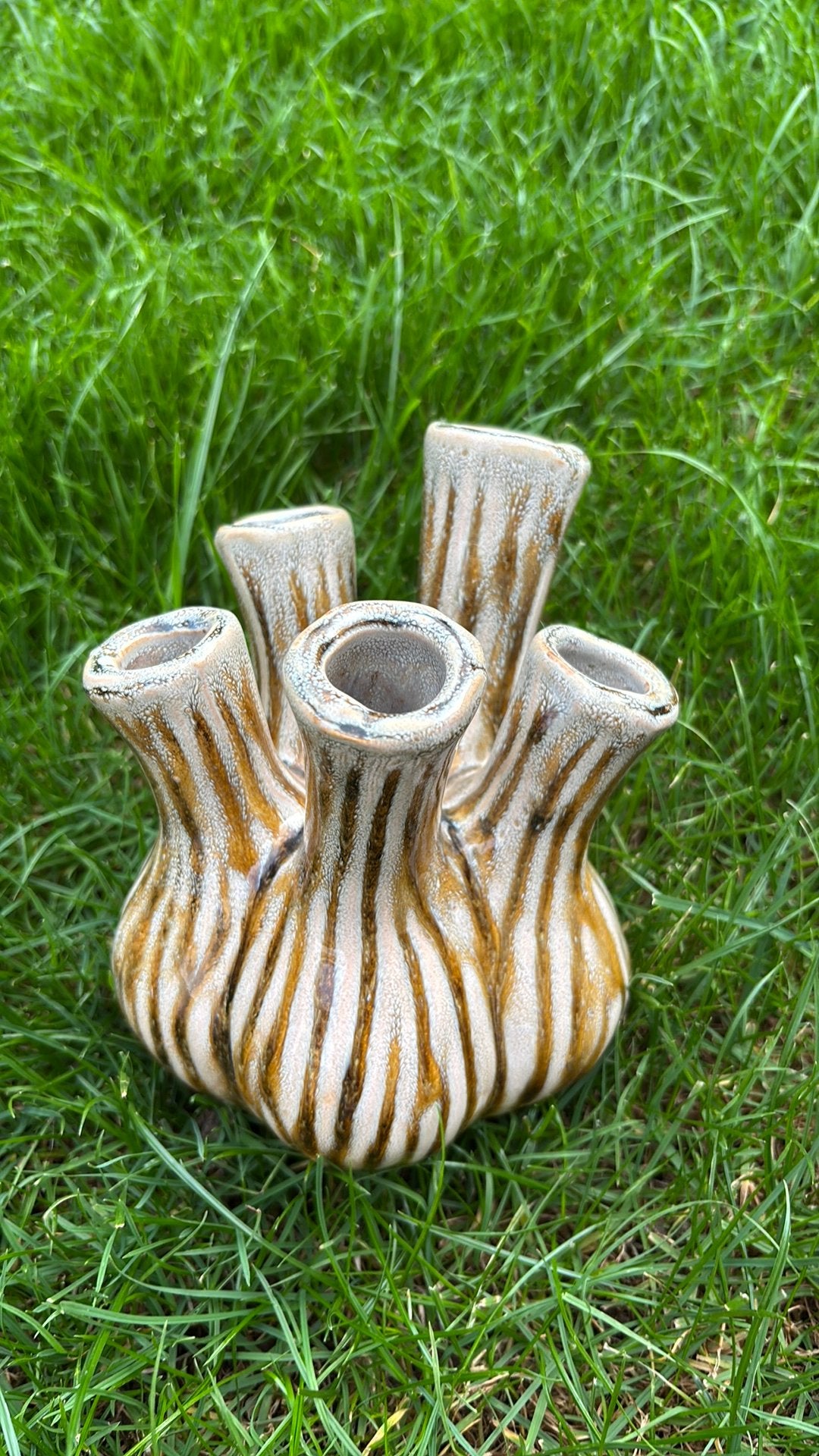 DK (Daan Kromhout) vaas, Ophalen of Verzenden, Zo goed als nieuw, Steen/keramiek, 17 cm