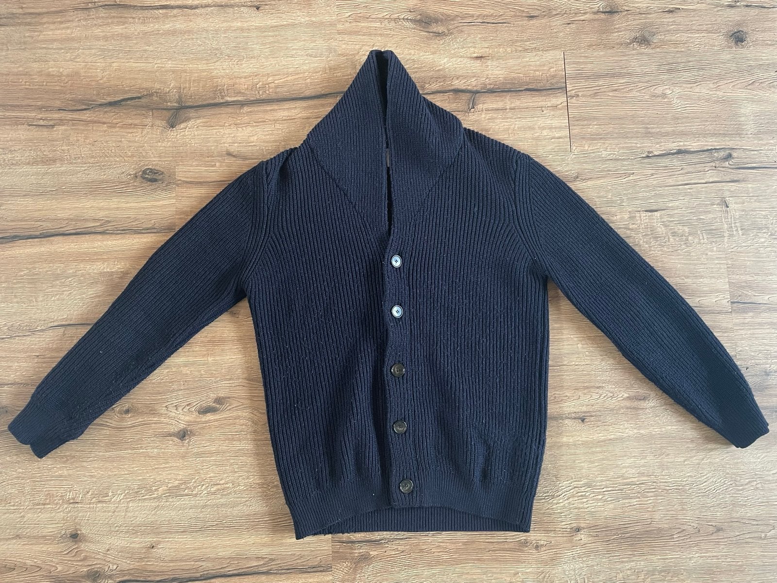 Zara gebreid vest met sjaalkraag - Maat M, Ophalen of Verzenden, Zo goed als nieuw, Maat 48/50 (M), Zwart