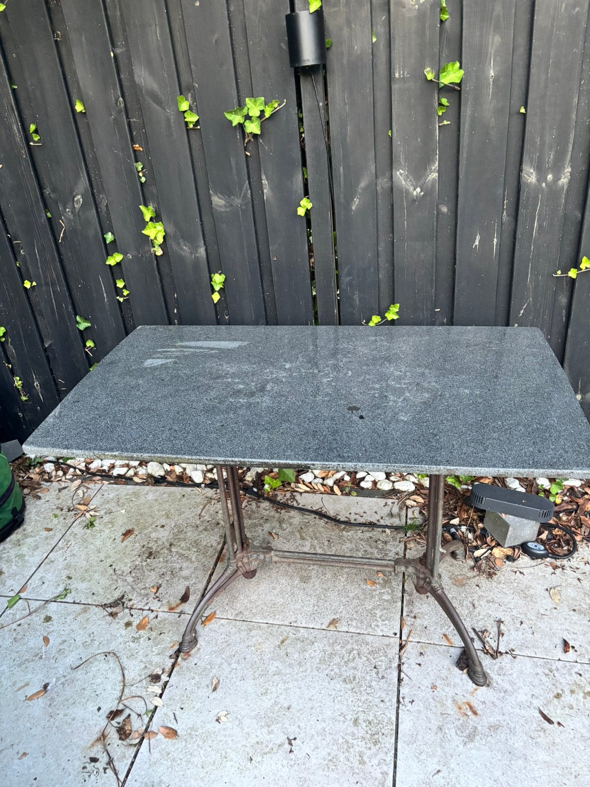 Rechthoekige graniet/ stenenblad tuintafel, Ophalen, Gebruikt, Rechthoekig, Overige materialen