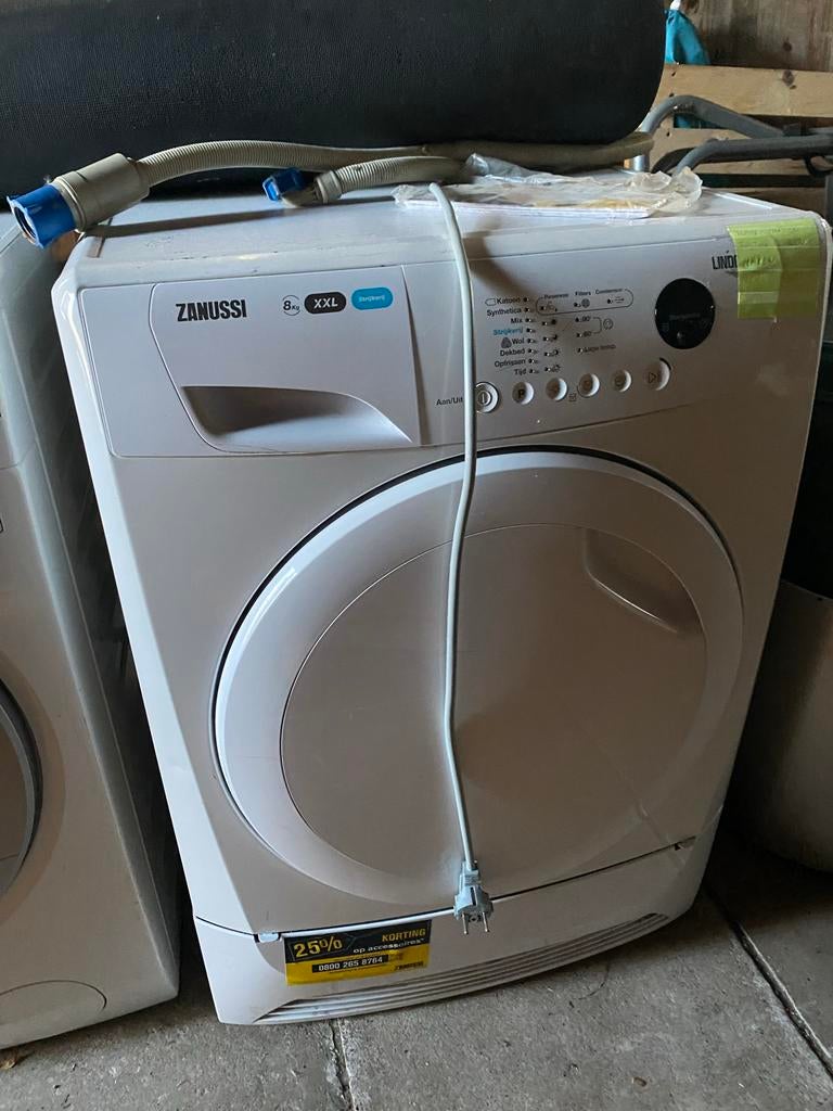 Zanussi Droger 8kg XXL - Grote trommel, werkt goed, Ophalen, Gebruikt, 8 tot 10 kg, Voorlader
