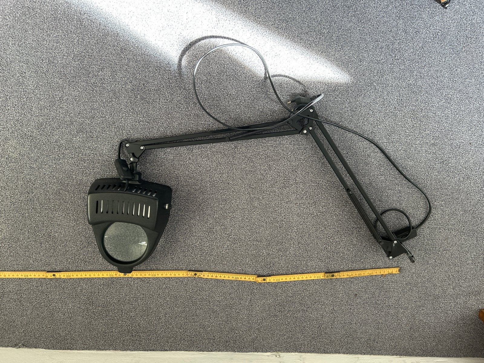 Vergrootglaslamp met klem - loeplamp, Ophalen, Gebruikt