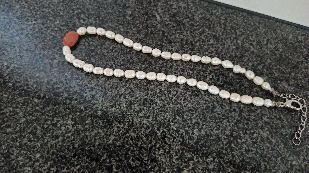 ketting, Ophalen of Verzenden, Nieuw, Zilver, Met edelsteen