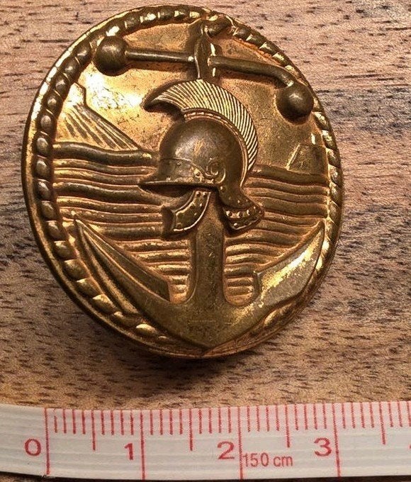 Oud schouderembleem van het compagnie Pontonniers,  jaren 19, Ophalen of Verzenden, Landmacht, Nederland, Embleem of Badge